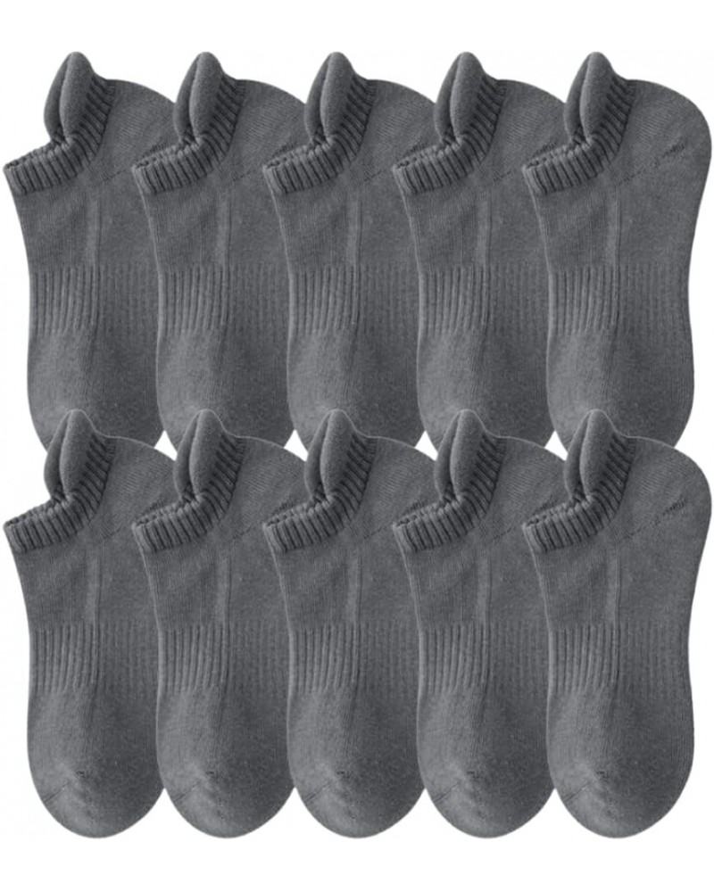 Ankle Socks Womens Athletic Thick Cushioned Running Low Cut No Show Athletic Sports Sokcs 4-12 Size Grey-10 Pairs $10.39 Acti...