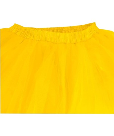 Women 1950s Short Vintage Tulle Petticoat Skirt Ballet Bubble Tutu A-gold $10.91 Lingerie