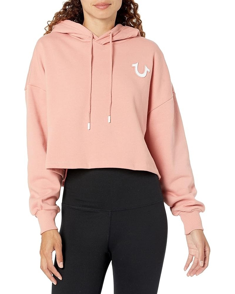 Women's Clocked Out Pullover Hoodie Dark Coral $21.15 Hoodies & Sweatshirts