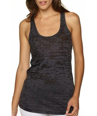 Burnout Yoga Racerback Tank Tops Black $8.09 Activewear