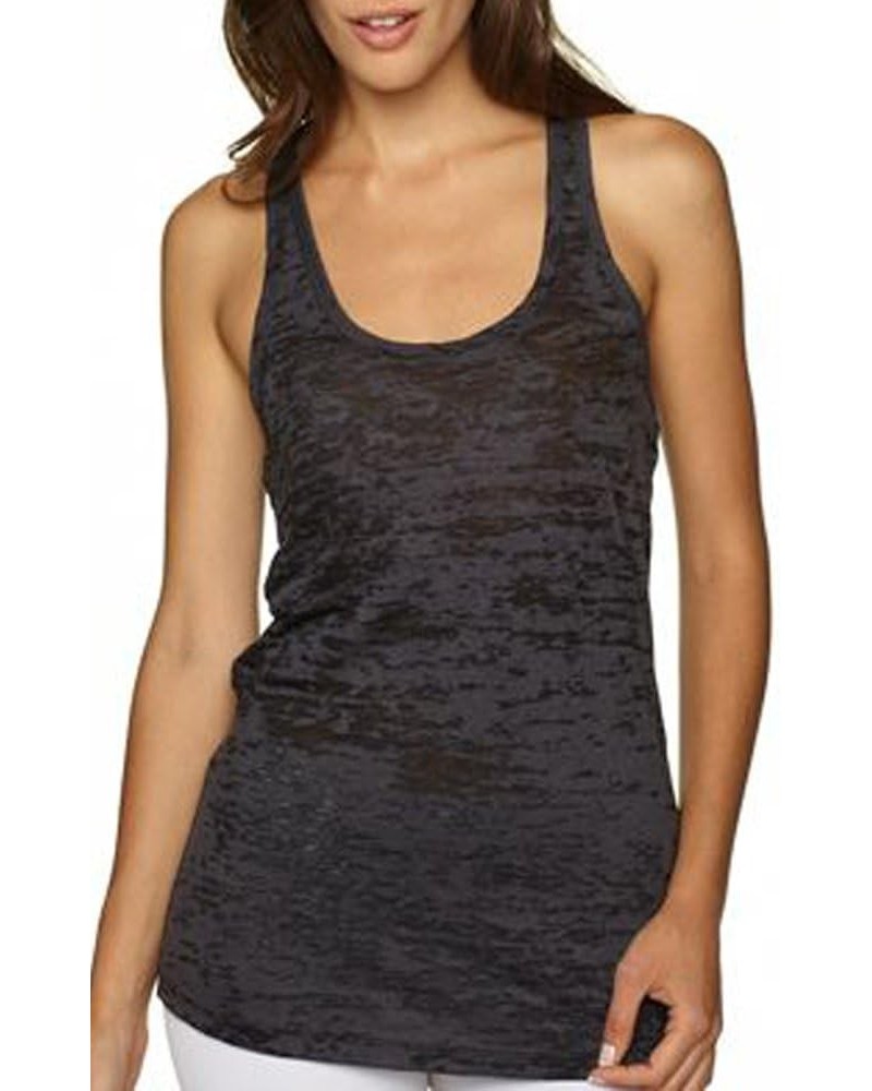 Burnout Yoga Racerback Tank Tops Black $8.09 Activewear