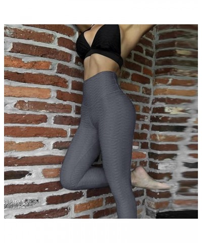 Butt Lifting Workout Tummy Control Leggings for Women TikTok High Waisted Yoga Pants Scrunch Gym Booty Tights Grey $7.94 Acti...