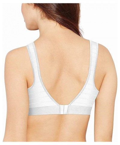 Women's Comfort Revolution Wireless Bra, Full-Coverage Wirefree T-Shirt Bra, DF3484 White Stripe $13.70 Lingerie