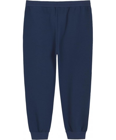 Women's Plus Size Fleece Pants Sweatpants for Winter Navy $20.64 Activewear