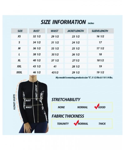 Women UPF50+ Front Zipper Up Long Sleeve Swimsuits Top Pockets Swim Rash Guard (PIH-JRSRGT-JZSRGT) Pink With Pink Gold Spot J...