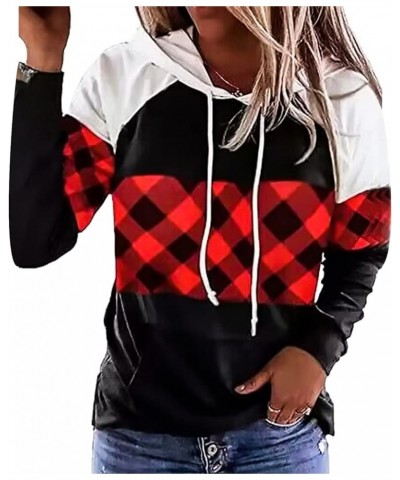 Women's Merry Christmas Shirts Cute Xmas Bufdalo Plaid T Shirts Baseball Graphic Raglan Long Sleeve Tops Black-02 $13.74 Tops