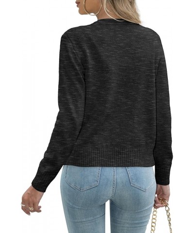 Women Cardigans Sweaters for Women Open Front Long Knitted with Pockets Charcoal Black $17.84 Sweaters