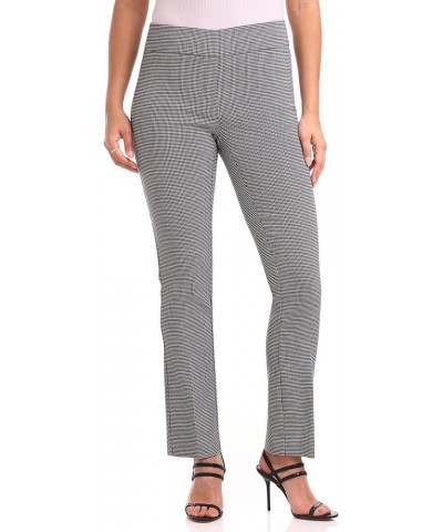 Women's Ease Into Comfort Straight Leg Pant with Tummy Control Black/White Houndstooth $21.15 Suits