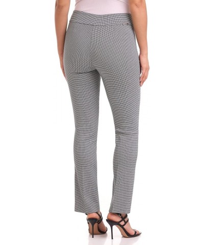 Women's Ease Into Comfort Straight Leg Pant with Tummy Control Black/White Houndstooth $21.15 Suits