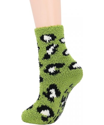 Womens Fuzzy Socks Winter Warm Fluffy Socks Athletic Outdoor Sports Socks Leopard Grain 5 Pack $7.64 Socks