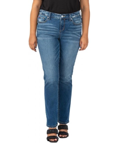 Slink - Premium Women's Plus Size Stretch Mid Rise Slim Jeans (Indigo) Margaret $43.71 Jeans