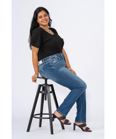 Slink - Premium Women's Plus Size Stretch Mid Rise Slim Jeans (Indigo) Margaret $43.71 Jeans