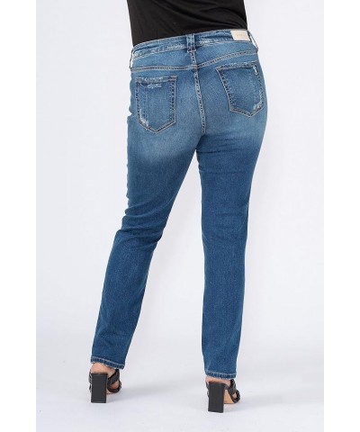 Slink - Premium Women's Plus Size Stretch Mid Rise Slim Jeans (Indigo) Margaret $43.71 Jeans