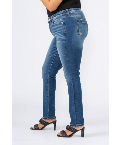 Slink - Premium Women's Plus Size Stretch Mid Rise Slim Jeans (Indigo) Margaret $43.71 Jeans