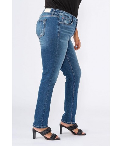 Slink - Premium Women's Plus Size Stretch Mid Rise Slim Jeans (Indigo) Margaret $43.71 Jeans