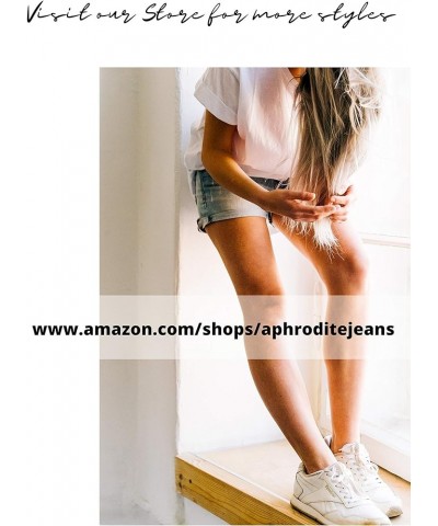 Denim Shorts for Women – High Waisted Hand Sanding Distressed Destroyed Ripped Casual Fashion Summer Jeans 6238f / Medium Blu...