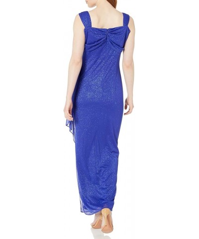 Women's Long Cold Shoulder Dress (Petite and Regular Sizes) Royal Glitter $42.47 Dresses