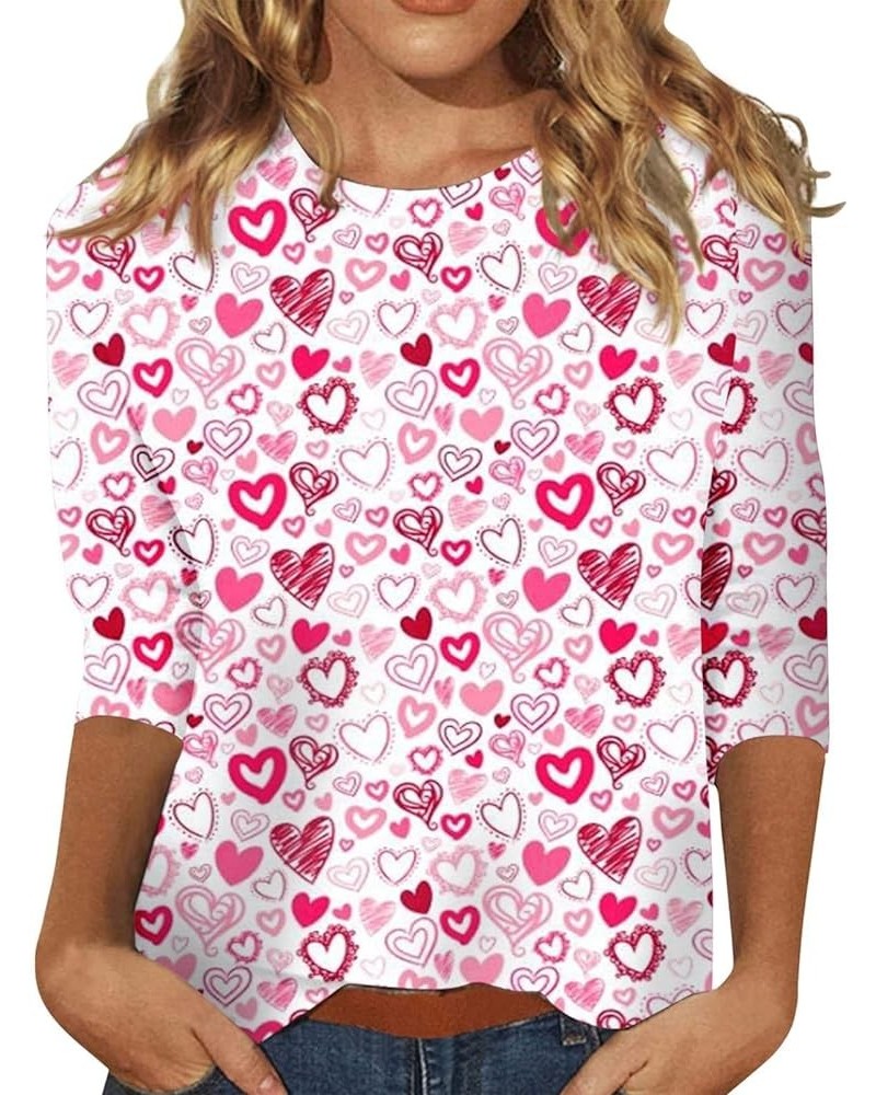 Valentines Long Sleeve Shirts for Women Cute Gnome Heart Graphic Pullover Top Valentine's Day Plus Size Crewneck Sweatshirts ...