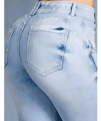 Akapi Jeans Mujer, High Waisted Hip Lift Flare Jeans Womens Casual Stretch Wide Leg Bootcut Jeans Light Blue $19.58 Jeans