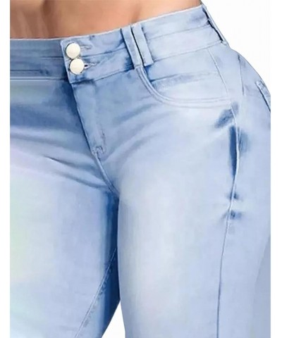 Akapi Jeans Mujer, High Waisted Hip Lift Flare Jeans Womens Casual Stretch Wide Leg Bootcut Jeans Light Blue $19.58 Jeans