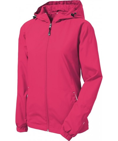 Women's Colorblock Hooded Raglan Jacket Pink Raspberry/White $12.41 Jackets