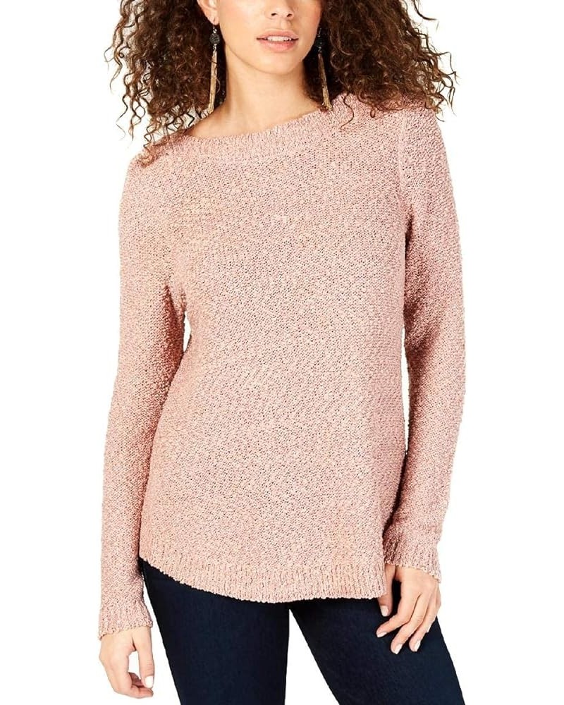 Womens Shine Metallic Boat Neck Pullover Sweater Ltpaspink $24.37 Others