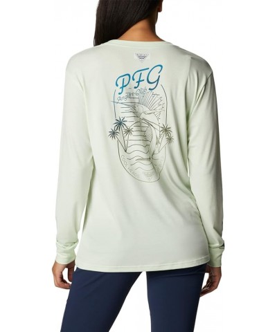 Women's Slack Water Graphic Boyfriend Ls Light Lime/Cypress Gradient $19.16 Activewear