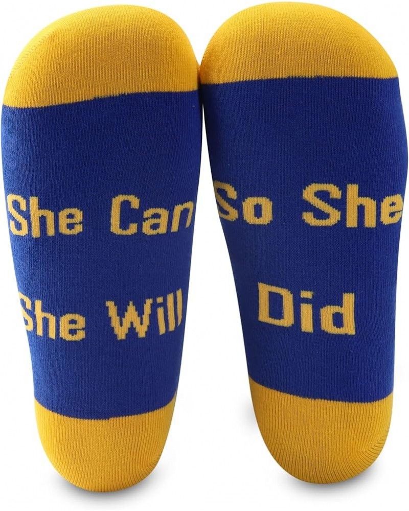 2 Pairs Sorority Socks with Pink and Green Graduation Gift She Can She Will So She Did Jewelry Sgrho Sorority Socks $11.99 Ac...