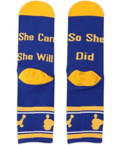 2 Pairs Sorority Socks with Pink and Green Graduation Gift She Can She Will So She Did Jewelry Sgrho Sorority Socks $11.99 Ac...