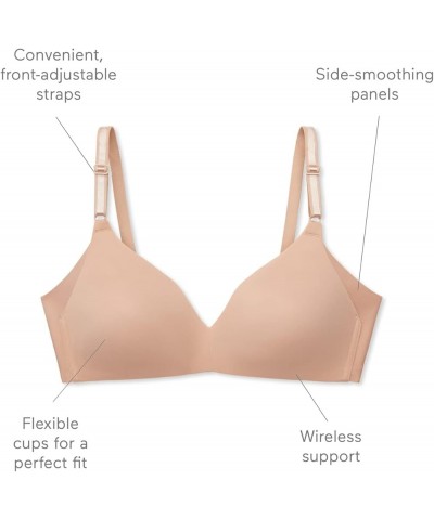 Women's No Side Effects Underarm-Smoothing Comfort Wireless Lightly Lined T-Shirt Bra 1056 Mink $11.85 Lingerie