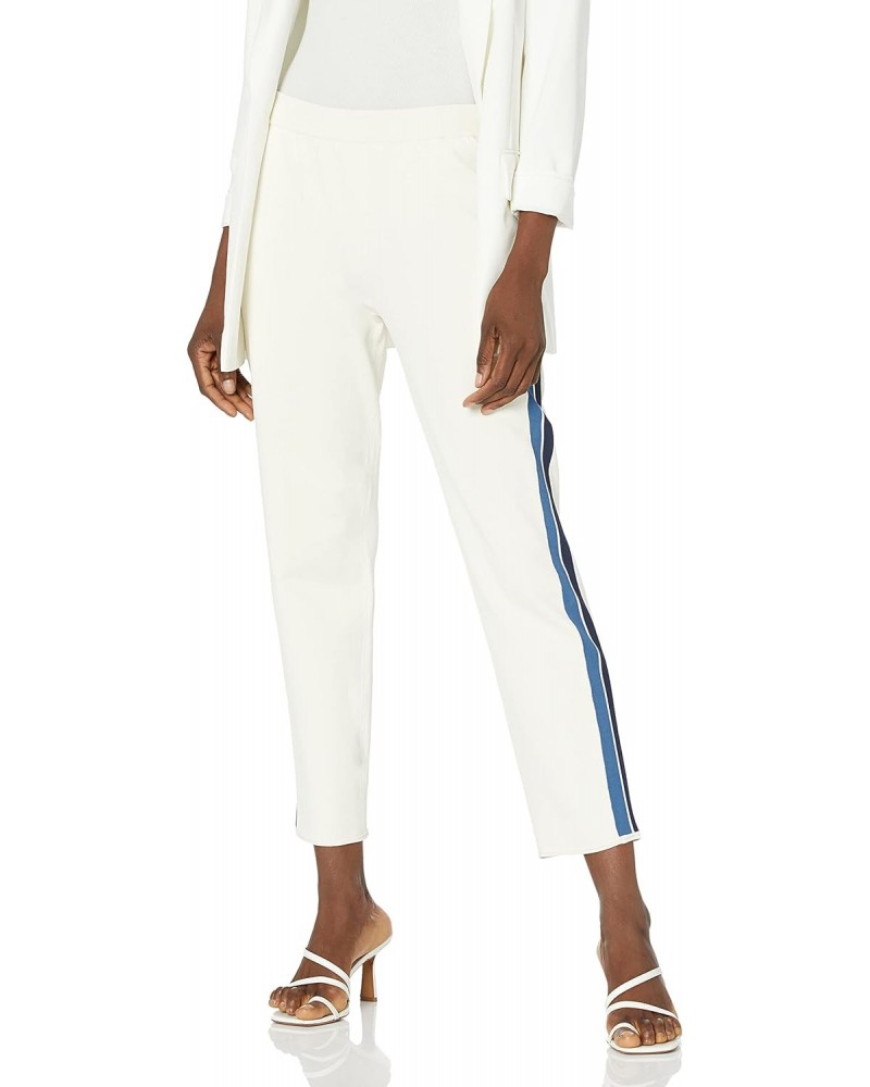 Women's Side Stripe Pant, Ivory/Steel Blue/Crema/Blue Midnight, P $28.60 Pants