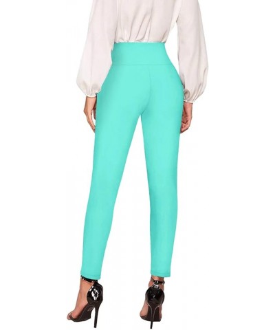 Women Stretch Skinny Dress Pants Nylon Ponte Pull On Office Leggings Trousers 1073t-mint $12.98 Leggings