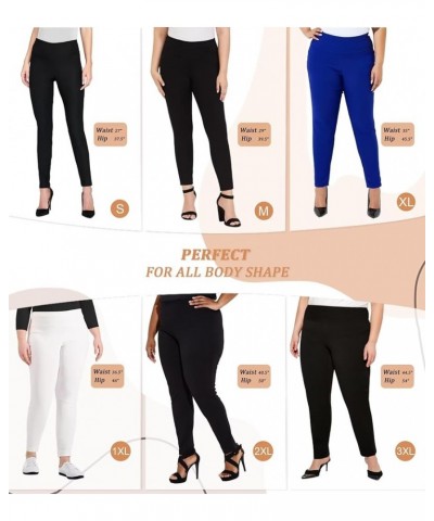 Women Stretch Skinny Dress Pants Nylon Ponte Pull On Office Leggings Trousers 1073t-mint $12.98 Leggings