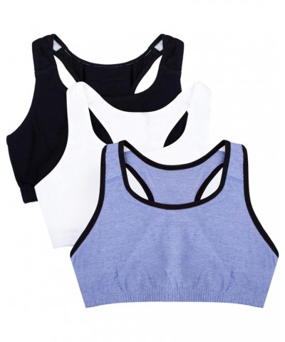 Women's Built Up Tank Style Sports Bra Fashion Colors Blue Gem Heather With Black/White/Grey $9.36 Lingerie