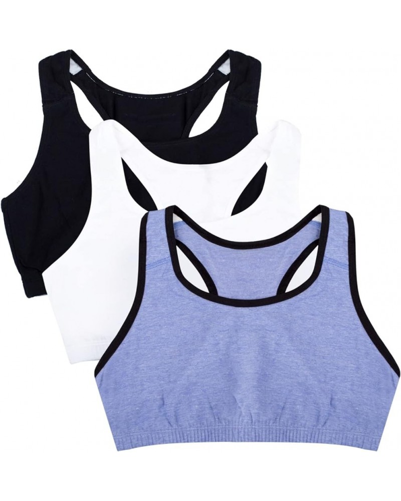 Women's Built Up Tank Style Sports Bra Fashion Colors Blue Gem Heather With Black/White/Grey $9.36 Lingerie