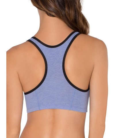 Women's Built Up Tank Style Sports Bra Fashion Colors Blue Gem Heather With Black/White/Grey $9.36 Lingerie