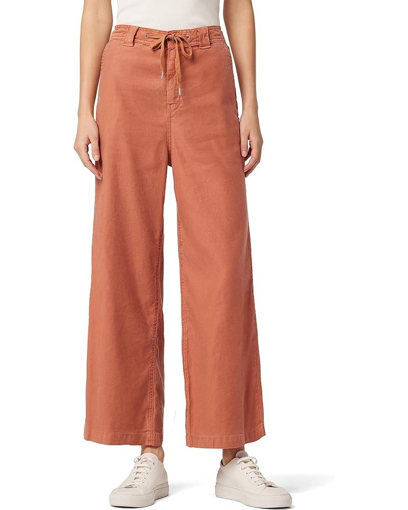 Women's Wide Leg Paper Bag Trouser Pant Bronzed $24.50 Others