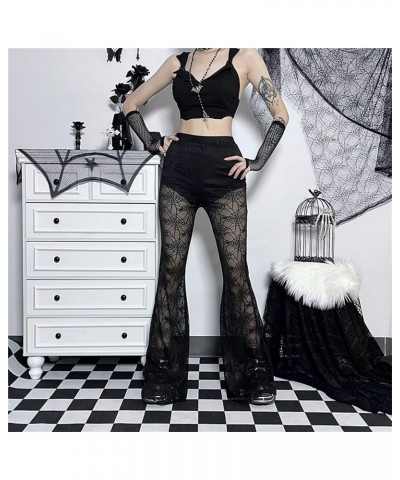 Vintage Floral Scratched Gothic Pants Velvet High Waist Skinny Flare Trousers for Women Autumn Winter Streetwear Black12 $11....