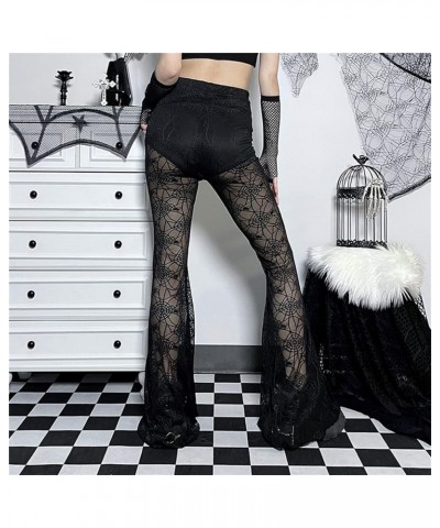 Vintage Floral Scratched Gothic Pants Velvet High Waist Skinny Flare Trousers for Women Autumn Winter Streetwear Black12 $11....