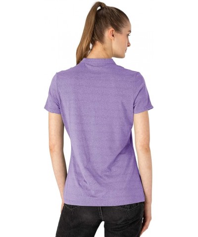 Women's Dry Fit Golf Polo Shirts Short Sleeve V Neck Collarless Athletic Activewear Shirts Purple $12.20 Shirts