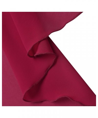 Women Girls Ballet Wrap Skirts Chiffon Over Scarf Sheer Dance Skirts Dance Leotard Tutu Dress Wine Red $6.59 Skirts