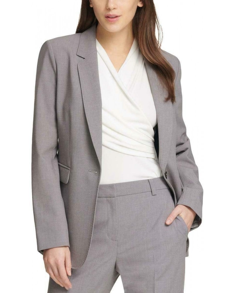 Womens One-Button Long Sleeve One-Button Blazer Gray 2 $21.99 Blazers