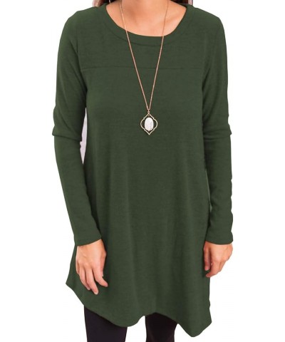 Fall Dresses for Women 2022 Sweater Dress Long Sleeve Button Side Pullover Fall Dress Knit Dresses Army Green $14.83 Dresses