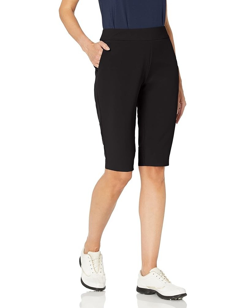 Women's Moisture Wicking Drytec 50 UPF Competitor Pull-on Knee Short Black $9.13 Activewear