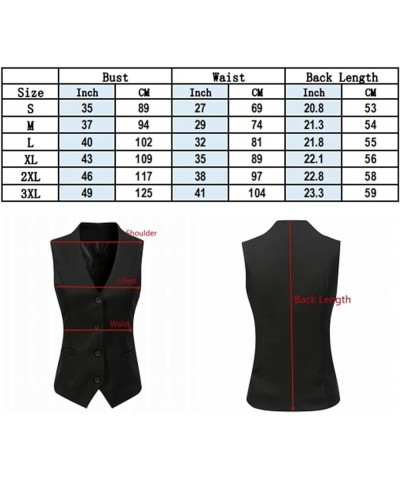 Women's Suit Vest Herringbone Business Work Wear Slim Fit Sleeveless V-Neck Vests Bomber Jacket Waistcoat Black $14.41 Vests