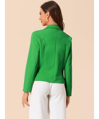 Business Blazer for Women's Work Office Open Front Casual Dressy Suit Jackets Grass Green $18.87 Blazers