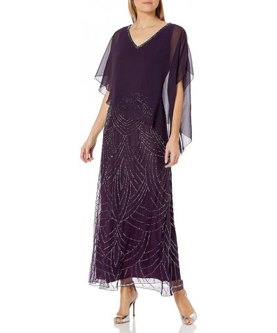 Women's Pop Over with Beaded Bottom Petite Plum/Wine/Shaded $25.44 Dresses