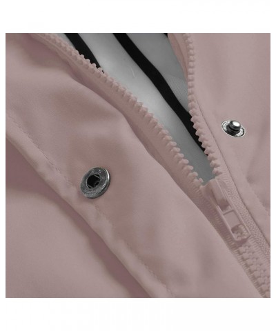 Women's Raincoats Waterproof With Hood Solid Rain Jacket Warm Winter Snow Coat Hooded Jacket, S-5XL 2-pink $14.95 Jackets