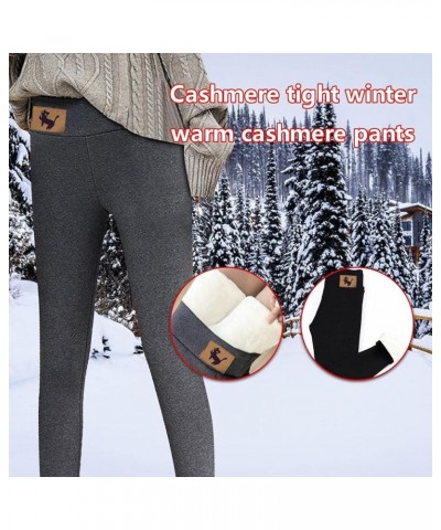 Women's Thermal Yoga Pants Winter Warm High Waisted Fleece Lined Leggings Thick Cashmere Workout Running Tights Gray $3.25 Le...