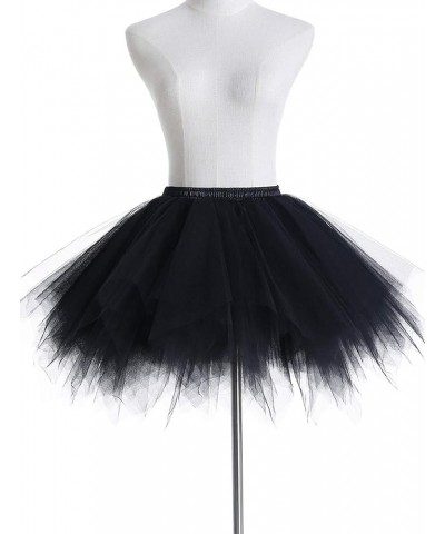 Women's Tulle Tutu Skirt, 1950s Vintage Ballet Tutu Fluffy Petticoat for Themed Party Costume Black $11.60 Others